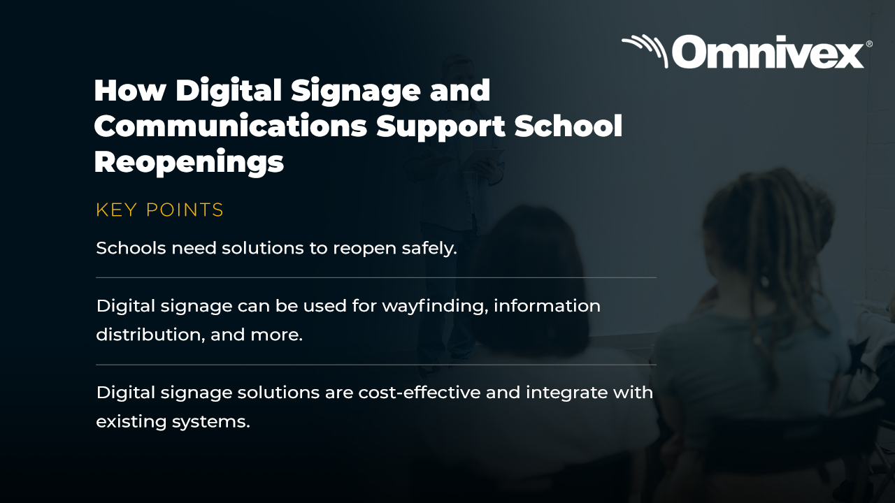 digital signage and school