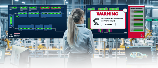 digital lean manufacturing visual monitoring screens