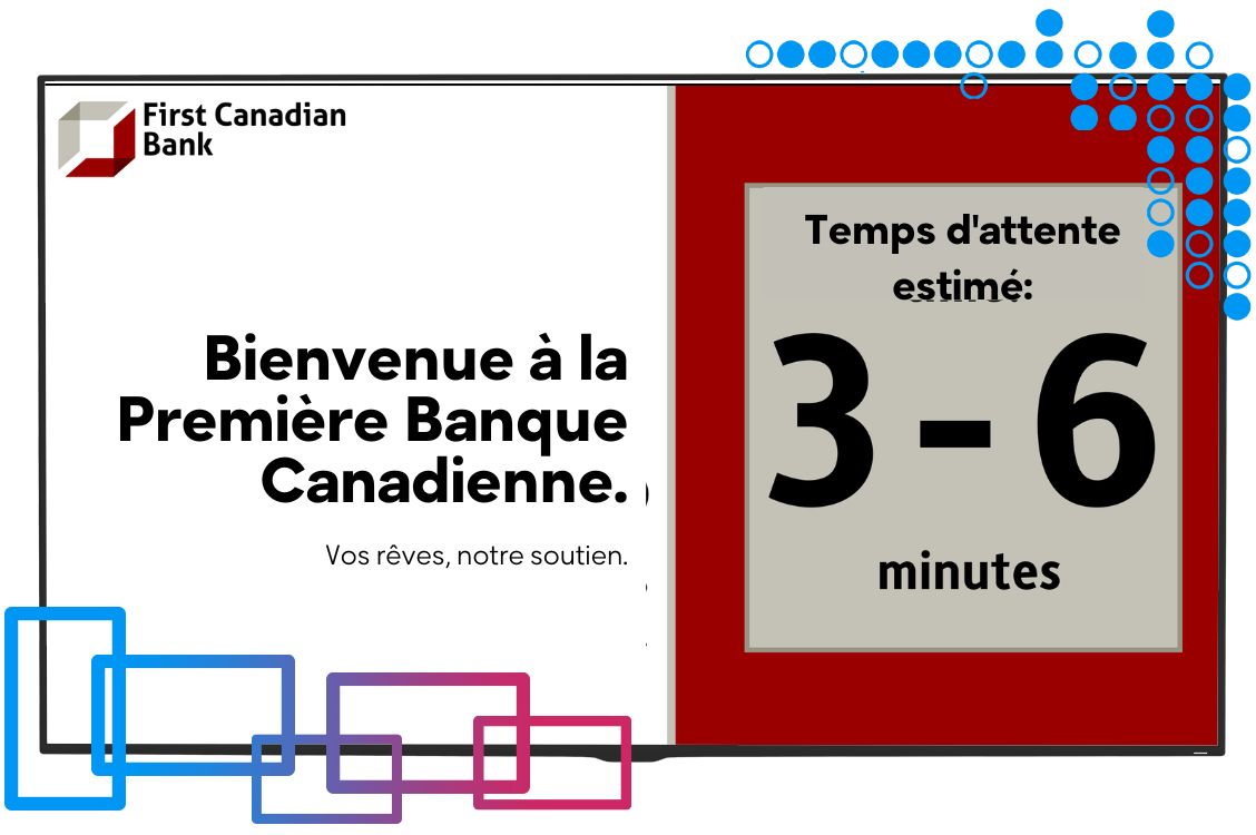 wait times screen in french